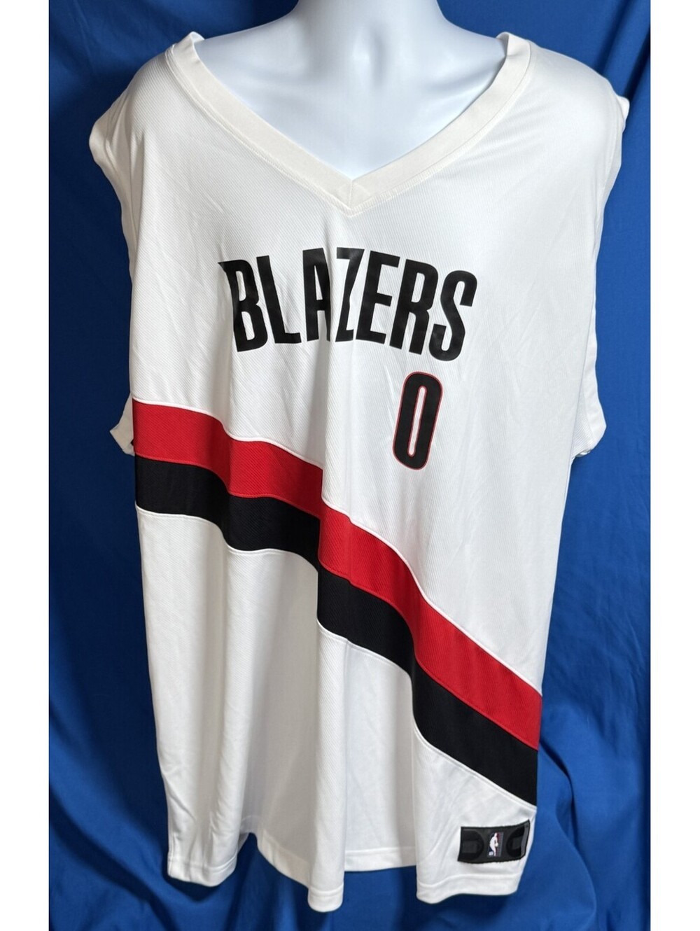 Fanatics Portland Trail Blazers Damian Lillard #0 White Jersey Men's 5XL
